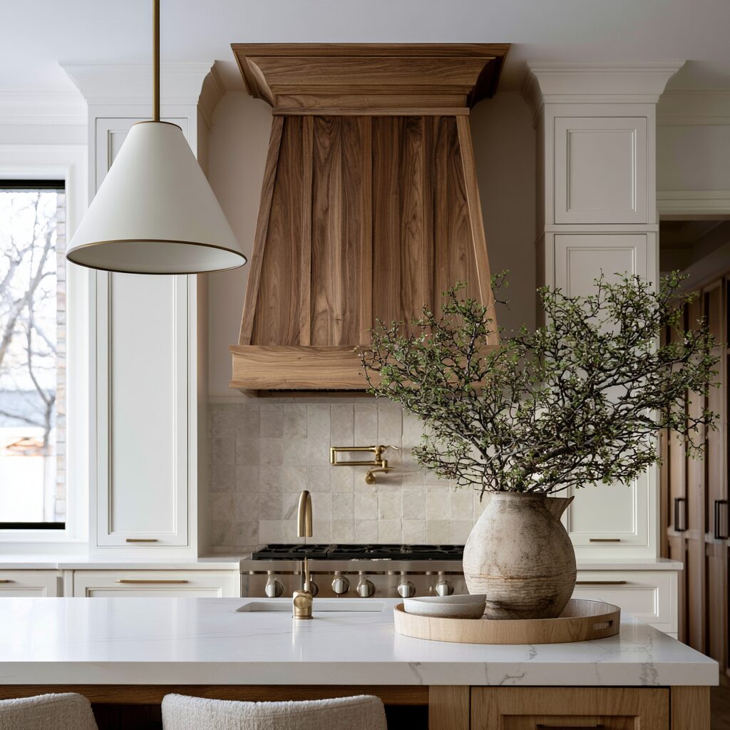 Wood range hood